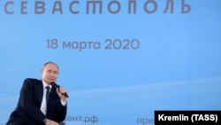 Владимир Путин в Севастополе, 18 марта 2020 года