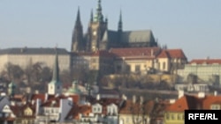 Czech Republic -- view of Prague castel close the river of Voltava,2007