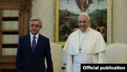 Serzh Sarkisian və Roma Papası Francis