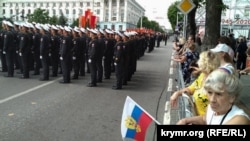 Репетиция военного парада в Симферополе, 20 июня 2020 года